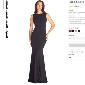 Dress the Population Leighton Gown Black Size Small - Like New